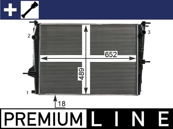 Radiateur, refroidissement du moteur MAHLE CR 23 000P