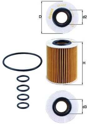 MAHLE OX437D — Фільтр масляний