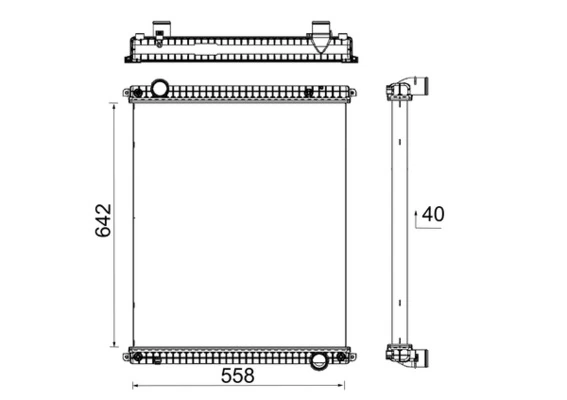 Radiateur, refroidissement du moteur MAHLE CR 380 000P
