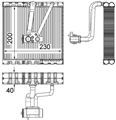 Évaporateur climatisation MAHLE AE 93 000P
