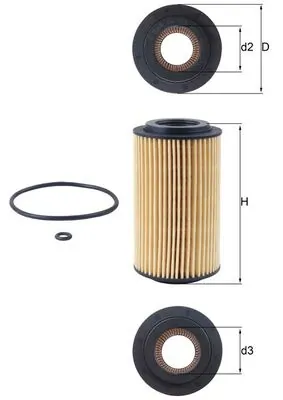 MAHLE OX153D1 — Фільтр масляний