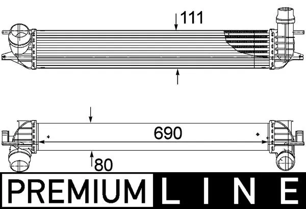 Intercooler, échangeur MAHLE CI 155 000P