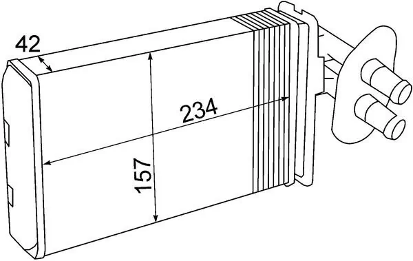 MAHLE AH 69 000S — Радіатор пічки