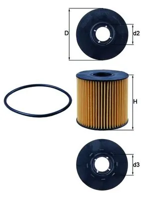 MAHLE OX210D — Фільтр масляний