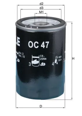 MAHLE OC47OF — Фільтр масляний