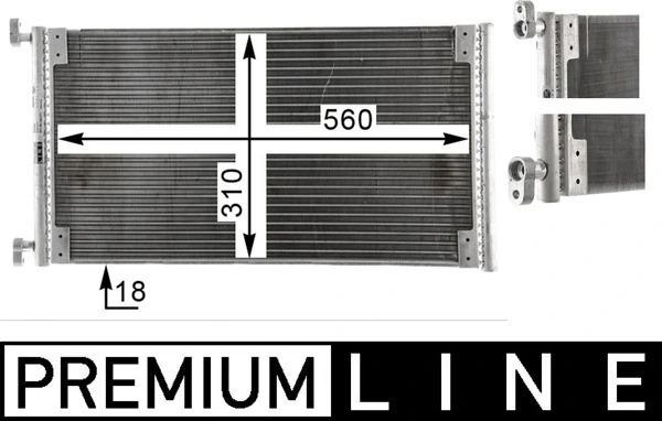 Condenseur, climatisation MAHLE AC 832 000P