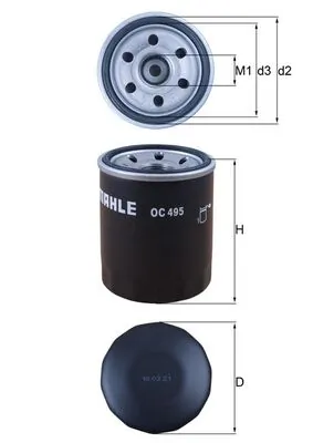 MAHLE OC495 — Фільтр масляний