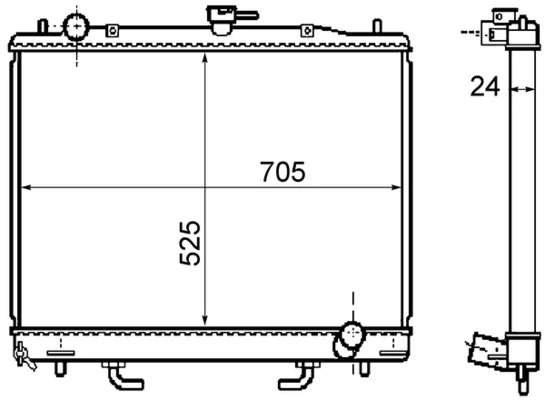 Radiateur, refroidissement du moteur MAHLE CR 1072 000S