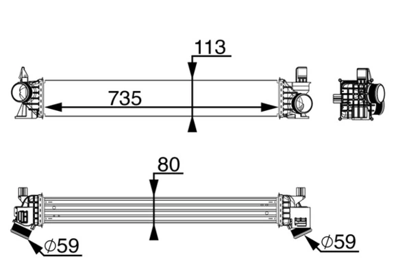 Intercooler, échangeur MAHLE CI 217 000P