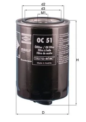 MAHLE OC51OF — Фільтр масляний