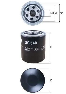 MAHLE OC540 — Фільтр масляний