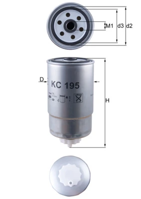 MAHLE KC195 — Фільтр паливний