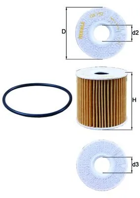 MAHLE OX192D — Фільтр масляний