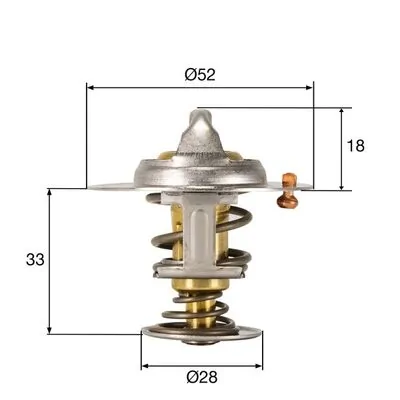 Thermostat, liquide de refroidissement MAHLE TX 327 92D