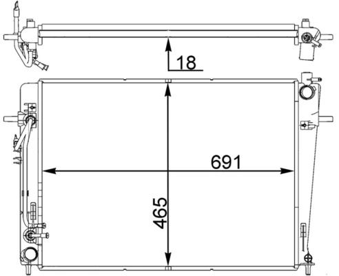 Radiateur, refroidissement du moteur MAHLE CR 1403 000P