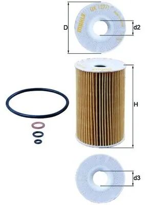 MAHLE OX127/1D — Фільтр оливний двигуна BMW (вир-во Knecht-Mahle)
