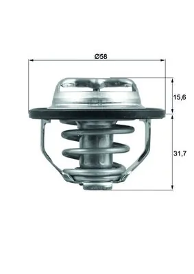 Thermostat, liquide de refroidissement MAHLE TX 122 82