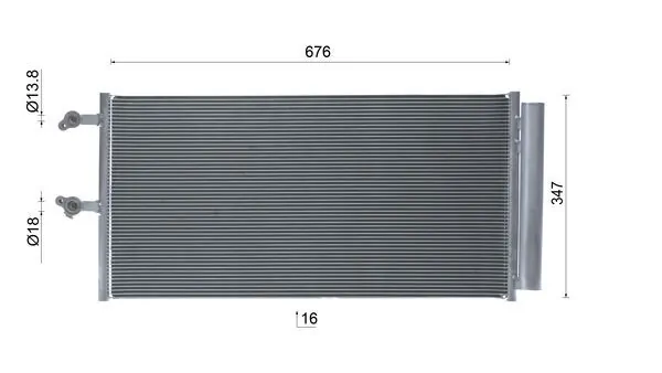 Condenseur, climatisation MAHLE AC 1142 000S