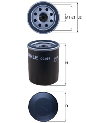MAHLE OC986 — Фільтр масляний