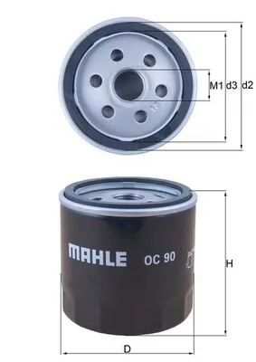 MAHLE OC90 — Фільтр масляний