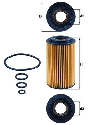 MAHLE OX153/7D — Фільтр масляний