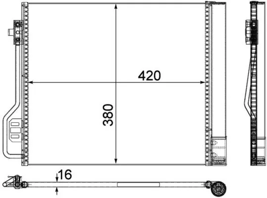 Condenseur, climatisation MAHLE AC 488 000P