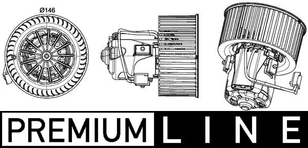 Pulseur d'air habitacle MAHLE AB 150 000P