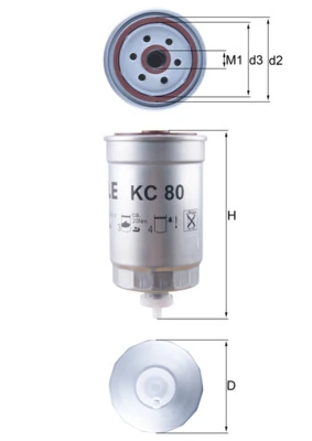 MAHLE KC80 — Фільтр паливний