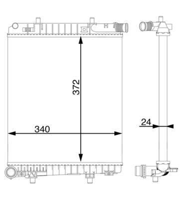 Radiateur, refroidissement du moteur MAHLE CR 1592 000S