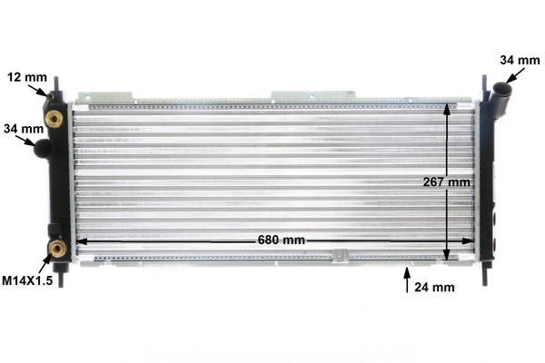 Radiateur, refroidissement du moteur MAHLE CR 357 000S