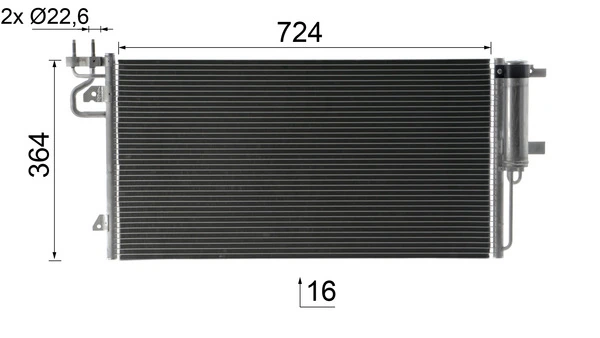 Condenseur, climatisation MAHLE AC 103 000P