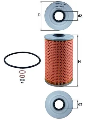 MAHLE OX96D — Фільтр оливний двигуна BMW (вир-во Knecht-Mahle)
