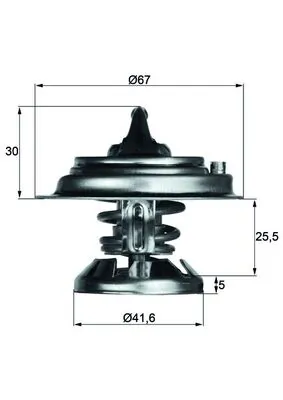 Thermostat, liquide de refroidissement MAHLE TX 29 85D