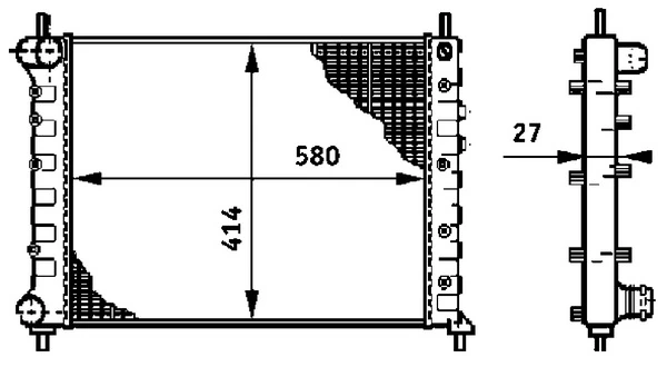Radiateur, refroidissement du moteur MAHLE CR 588 000S