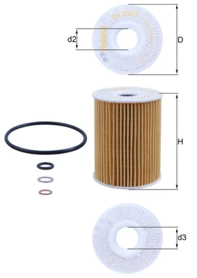 MAHLE OX355/3D — Фільтр оливний OPEL ANTARA 2.0 CDTI 06- (вир-во KNECHT-MAHLE)