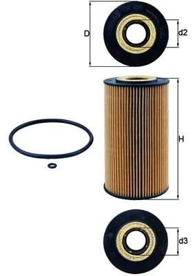 MAHLE OX169D — Фільтр масляний