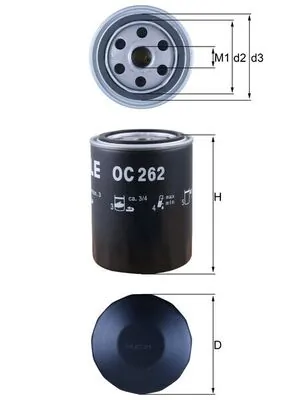 MAHLE OC262 — Фільтр масляний
