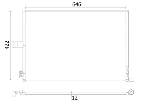 Condenseur, climatisation MAHLE AC 932 000S