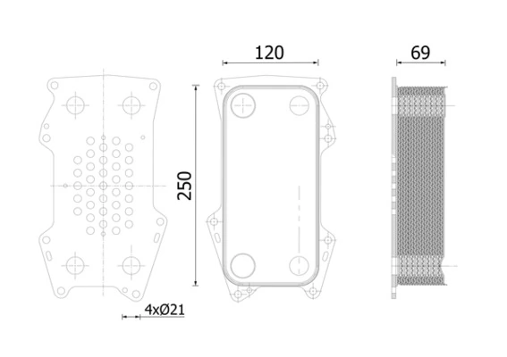 Radiateur d'huile MAHLE CLC 316 000S