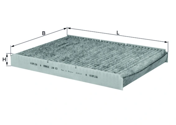 MAHLE LAK63 — Фільтр салону вугільний VW, SEAT (вир-во Knecht-Mahle)