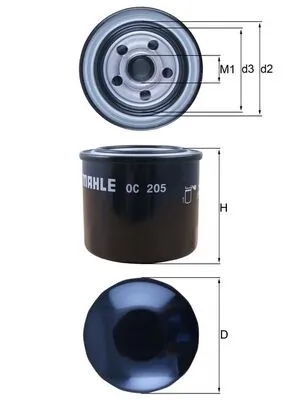 MAHLE OC205 — Фільтр масляний
