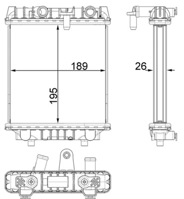 Radiateur, refroidissement du moteur MAHLE CR 1966 000P