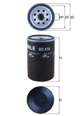 MAHLE OC479 — Фільтр масляний