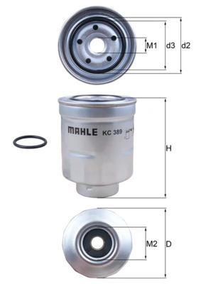 MAHLE KC389D — Фільтр паливний