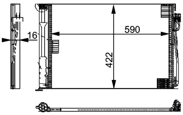 Condenseur, climatisation MAHLE AC 344 000P