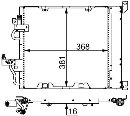 MAHLE AC 376 000S — Конденсер кондиціонера