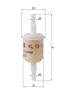 MAHLE KL13OF — Фільтр паливний