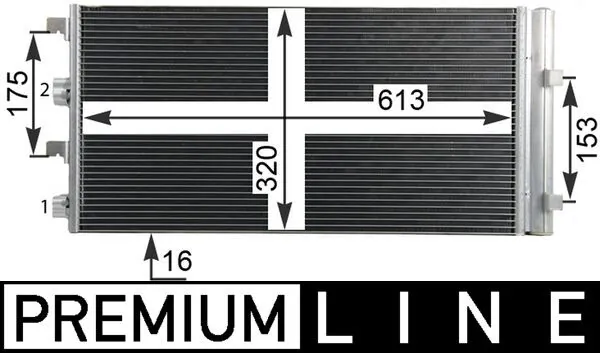 Condenseur, climatisation MAHLE AC 724 000P