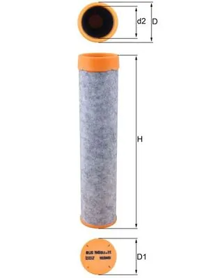 Filtre à air secondaire MAHLE LXS 7045