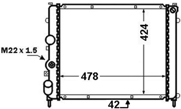 Radiateur, refroidissement du moteur MAHLE CR 1502 000S